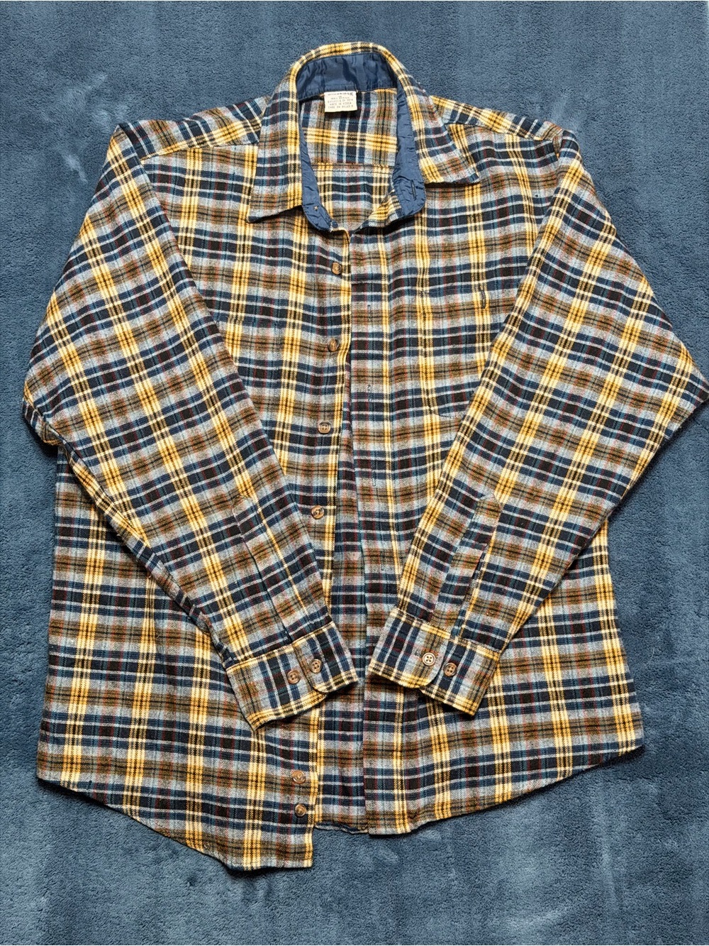 Vintage Windridge Women’s Medium Plaid Flannel Button Up Shirt Made in Korea